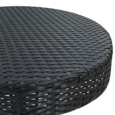 Petromila vidaXL Záhradný stolík čierny 60,5x106 cm polyratanový