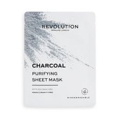 Revolution Skincare Sada pleťových masiek s čiernym uhlím biodegradable (Purifying Charcoal Sheet Mask)