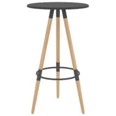 Vidaxl Barový stôl sivý 60x103 cm MDF a masívne bukové drevo