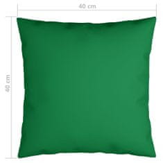 Vidaxl Dekoratívne vankúše 4 ks, zelené 40x40 cm, látka