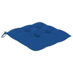 Vidaxl Podložky na stoličku 6 ks, modré 40x40x7 cm, látka