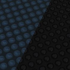 Vidaxl Plávajúca solárna bazénová fólia z PE 1000x500 cm čierna a modrá