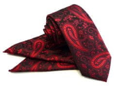 ORSI Slovakia Červená paisley kravata s vreckovkou 