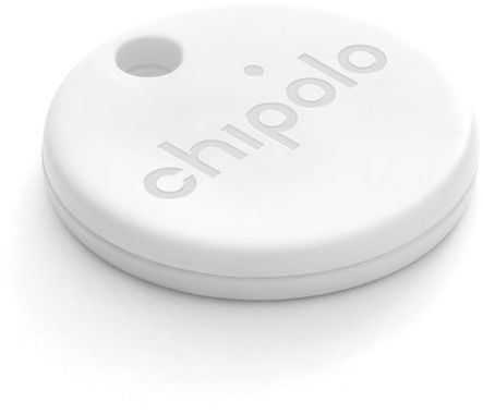 Chipolo ONE - Bluetooth lokátor biely malý farebný prívesok prezvonenie predmetu aplikácie dosah 60 m ochrana lokalizácia štýlový vzhľad anonymný signál vyhľadanie telefónu tichý režim prezvonenie predmetu aplikácie dosah bezdrôtová selfie uzávierka Widget