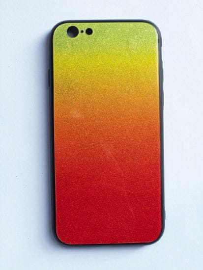 Oem Glass case SHINNING pre Samsung Galaxy A6 (2018) A600 - oranžovo/zelený