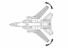 Sluban Model Bricks M38-B0755 Stíhacie lietadlo F-14 Tomcat