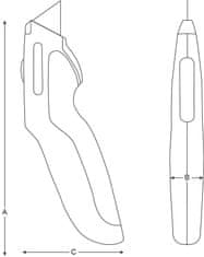 Bahco Nože so zasúvateľnou čepeľou KBRU-01