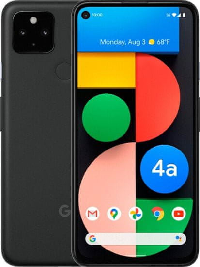 Google Pixel 4a 5 G, 6 GB/128 GB, Just Black