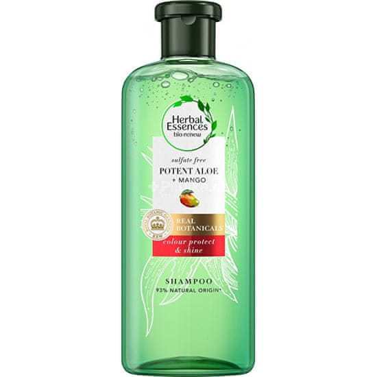Herbal Essences Šampón pre suché a farbené vlasy Potent Aloe + Mango ( Color Protect & Shine Shampoo)