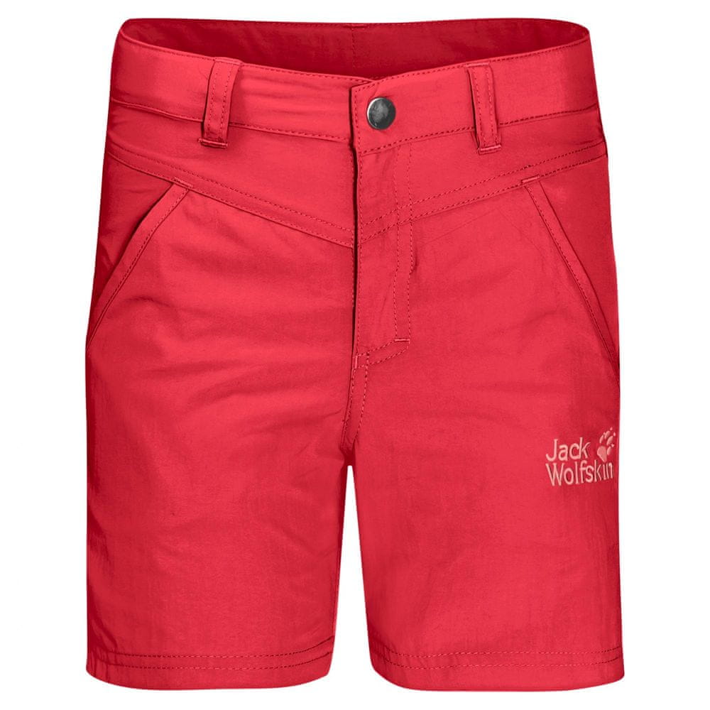 Jack Wolfskin dievčenské kraťasy Sun Shorts Kids 1605613_1 92 červená