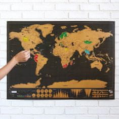 Alum online Veľká stieracia mapa sveta, čierna