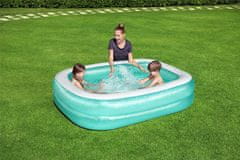 Bestway Modrý štvorhranný rodinný bazén