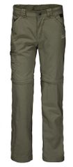 Jack Wolfskin detské nohavice s nohavicami na zips Safari Zip Off Pants Kids 1605871_1 92 khaki