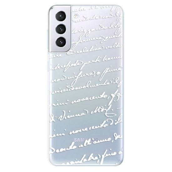 iSaprio Silikónové puzdro - Handwriting 01 - white pre Samsung Galaxy S21+