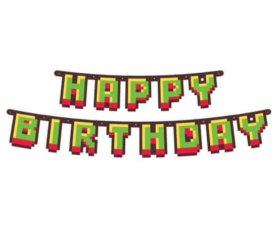 Girlanda - Happy Birthday - narodeniny - Minecraft - 160 cm