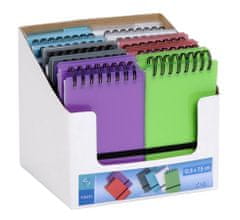 VIQUEL Blok "Propyglass", rôzne farby, krúžková väzba, 75x125mm, 052083-06