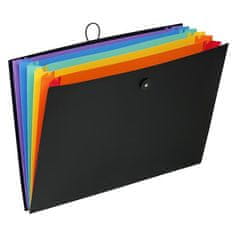 VIQUEL Harmonikové dosky "Rainbow Class", čierna, PP, A3, 6 priehradok, 999767-02
