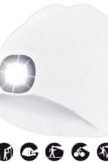 Velamp čiapka CAP09 s LED svetlom biela