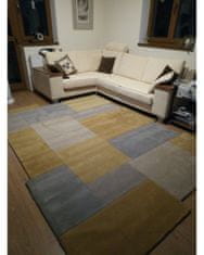 Flair Ručne všívaný kusový koberec Abstract Collage Ochre / Natural 150x240