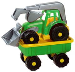 Androni Traktorový nakladač s vlekom Power Worker, zelený