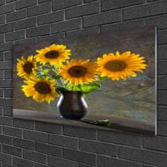 tulup.sk Obraz na akrylátovom skle Slnečnica váza rastlina 100x50 cm 2 Prívesky