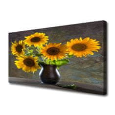 tulup.sk Obraz na plátne Slnečnica váza rastlina 140x70 cm