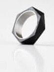 Gravelli Betónový prsteň antracitový Cubist GJRUSSA005 (Obvod 63 mm)