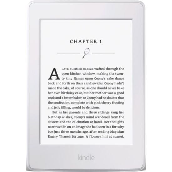 Amazon Kindle Paperwhite 3 - bez reklám, biely - WiFi, 4 GB