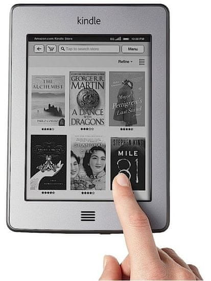 Amazon Kindle Touch D01200 - bez reklám, šedý - 4 GB, WiFi + 3G