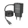 A2ProL 2x USB sieťová nabíjačka s Lightning káblom 12W, čierna