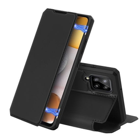 Dux Ducis Skin X knižkové kožené puzdro na Samsung Galaxy A42 5G, čierne