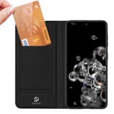 Dux Ducis Skin Pro knižkové kožené puzdro na Samsung Galaxy S21 Ultra 5G, čierne