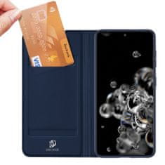 Dux Ducis Skin Pro knižkové kožené puzdro na Samsung Galaxy S21 5G, modré