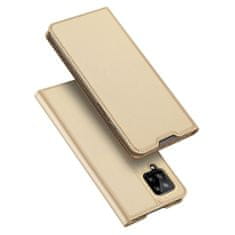 Dux Ducis Skin Pro knižkové kožené puzdro na Samsung Galaxy A42 5G, zlaté