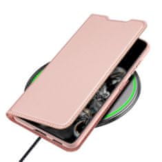 Dux Ducis Skin Pro knižkové kožené puzdro na Samsung Galaxy S21 Ultra 5G, ružové
