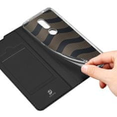 Dux Ducis Skin Pro knižkové kožené puzdro na Nokia 2.4, čierne