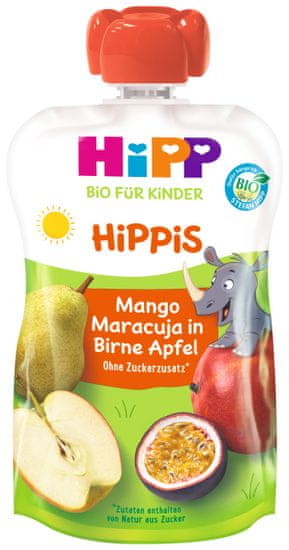 HiPP BIO 100% ovocie Hruška-Jablko-Mango-Marakuja 6 x 100 g