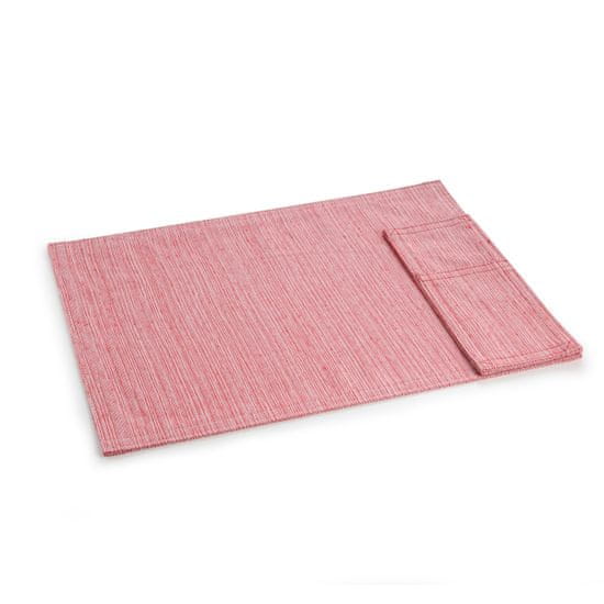 Tescoma Textilné prestieranie s vreckom na príbor FLAIR LOUNGE 45 x 32 cm, červená