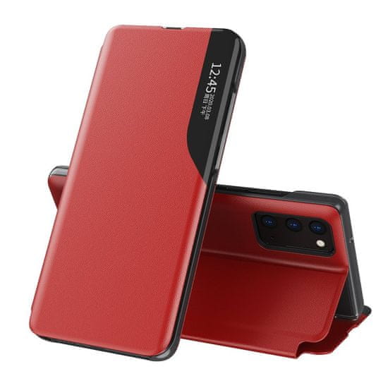 MG Eco Leather View knižkové puzdro na Samsung Galaxy A72, červené