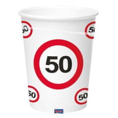 Párty poháriky dopravná značka 50 - 350ml - 8 ks
