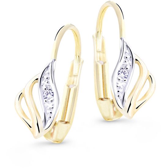 Cutie Jewellery Luxusné zlaté náušnice s trblietavými zirkónmi Z8024-R-50-10-X-1