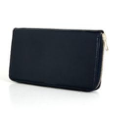 VegaLM Dámska nákupná kožená peňaženka v čiernej farbe