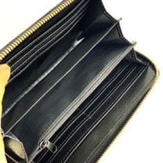 VegaLM Dámska nákupná kožená peňaženka v čiernej farbe