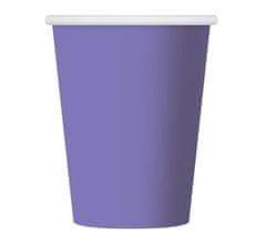 Párty papierové poháriky fialové - 250 ml - 6 ks