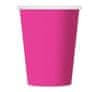 Párty papierové poháriky tmavo ružové - 250 ml - 6 ks