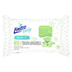 LINTEO Detské vlhčené obrúsky Baby 100% biodegradable 48ks
