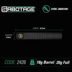 Šípky Sabotage Black - 20g