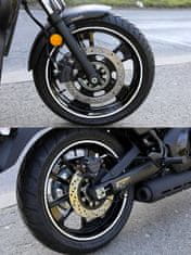 SEFIS Reflexné celé prúžky na kolesa motocykla zlatá