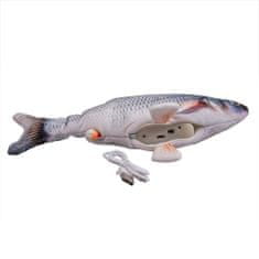 Duvo+ Catch `n play fish 28x13x5cm interaktívna hračka pre mačky ryba