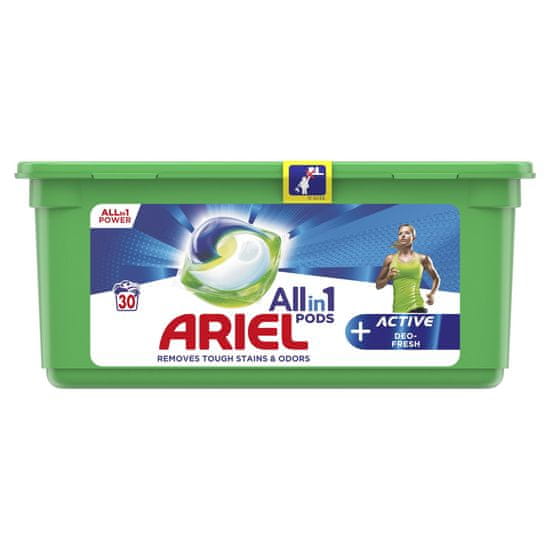 Ariel All-In-1 PODs + Aktívna Technológia Proti Zápachu Kapsule Na Pranie, 30 Praní